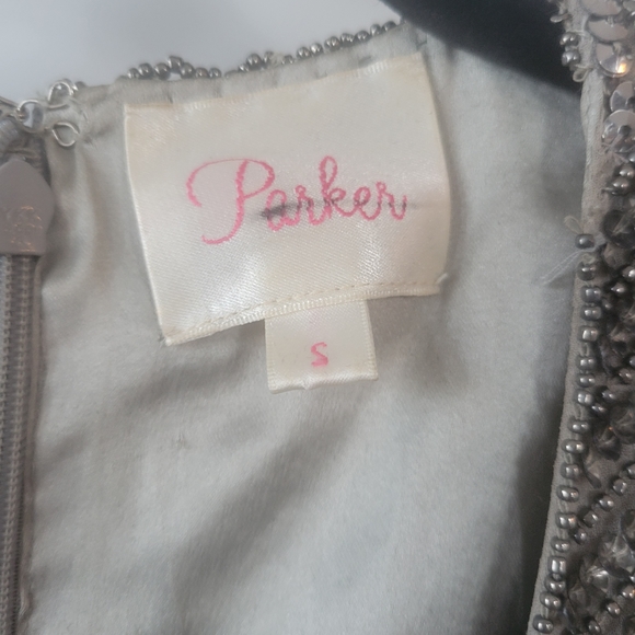 PARKER beaded sequin mini dress size 2 Xs - Picture 6 of 6